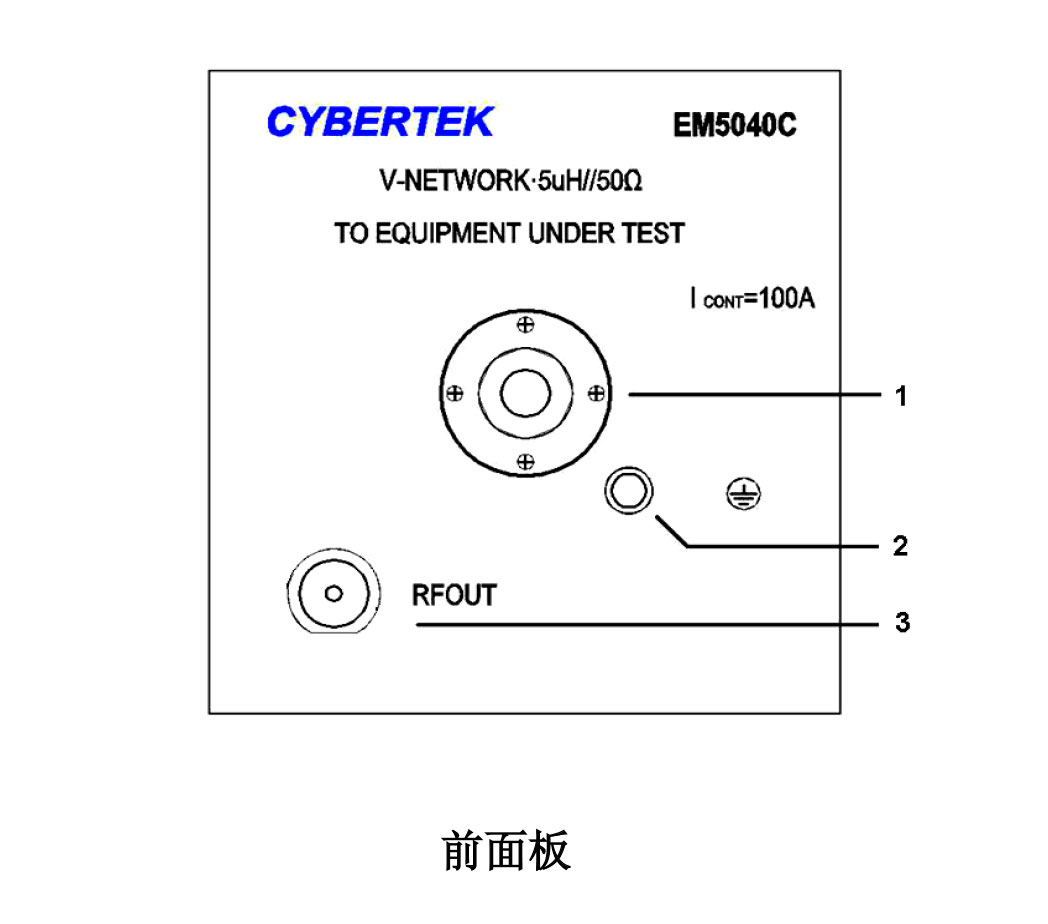 人工电源网络EM5040C前面板说明宇捷弘业