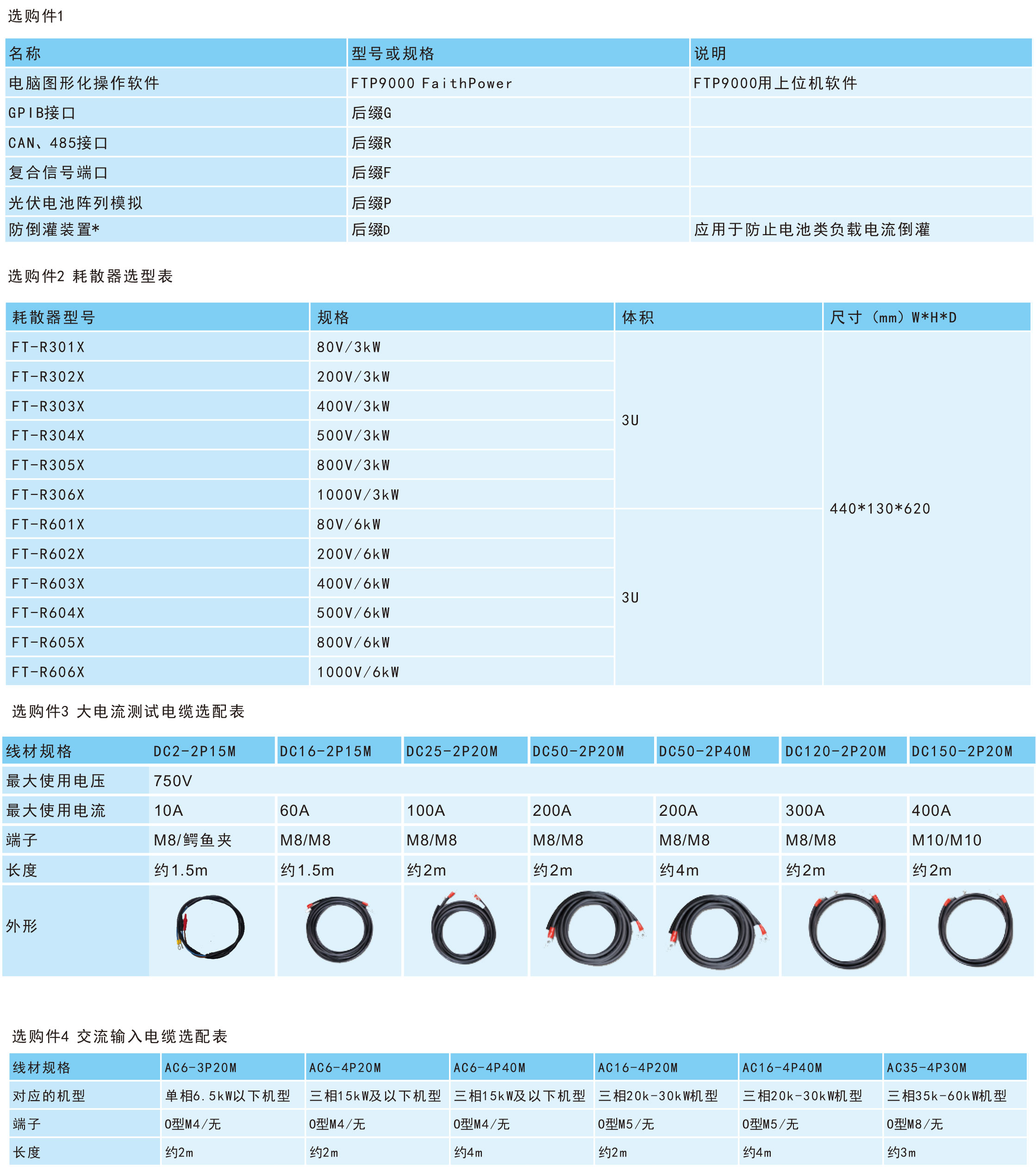 宽范围大功率可编程直流电源FTP9000系列选件宇捷弘业
