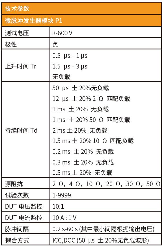 组合式汽车瞬变脉冲模拟器TIS 700x泰思特3CTEST规格参数宇捷弘业