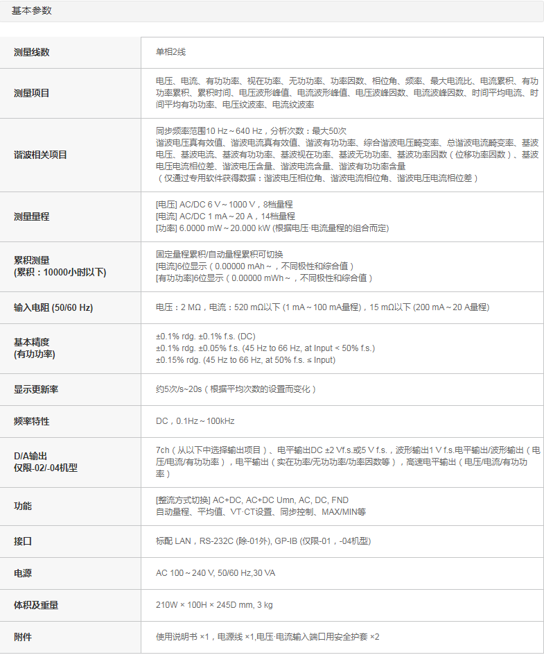 功率计PW3335