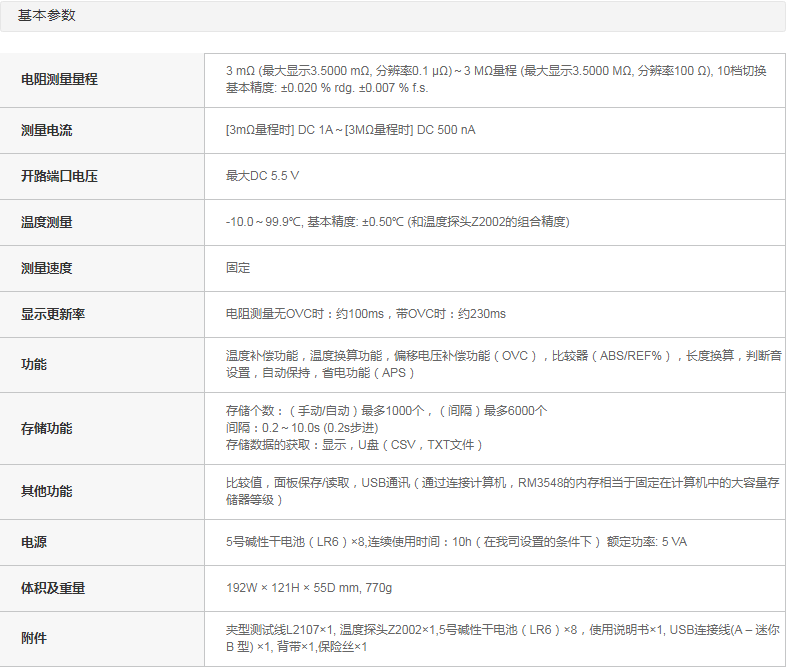 电阻计RM3548