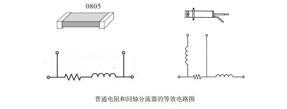 CSD普通电阻和同轴分流器的等效电路图