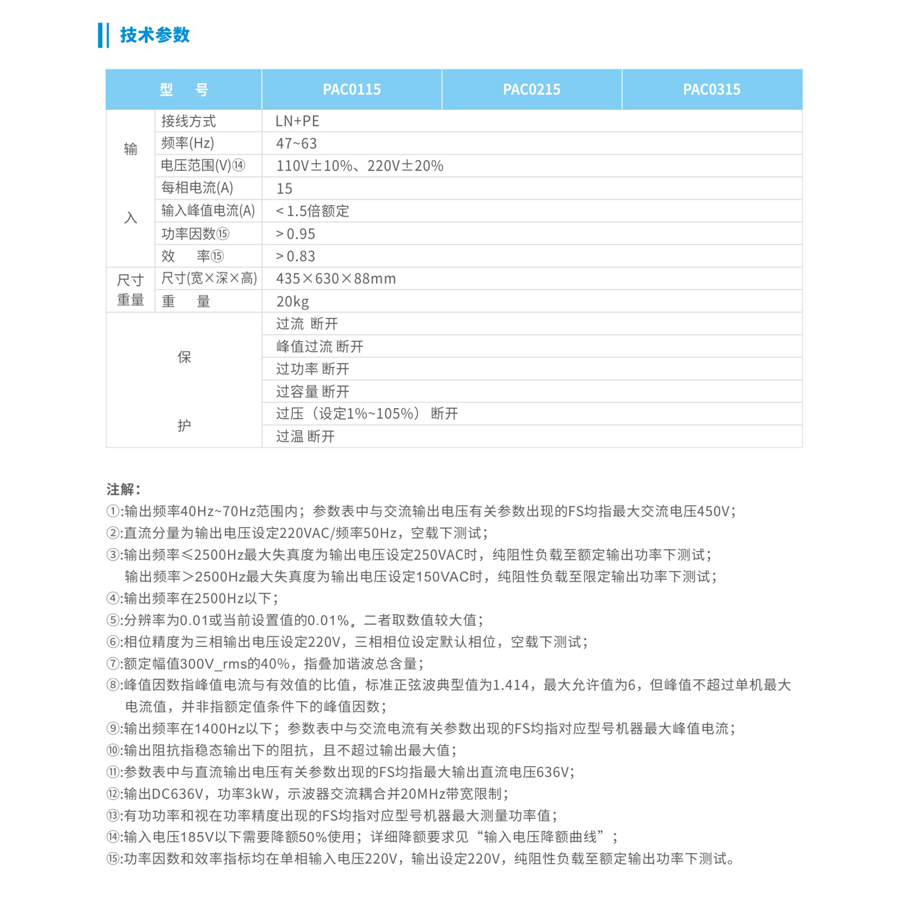 爱科赛博ACTIONPOWER 可编程交流电源PAC系列